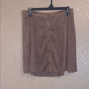 Brown button up skirt